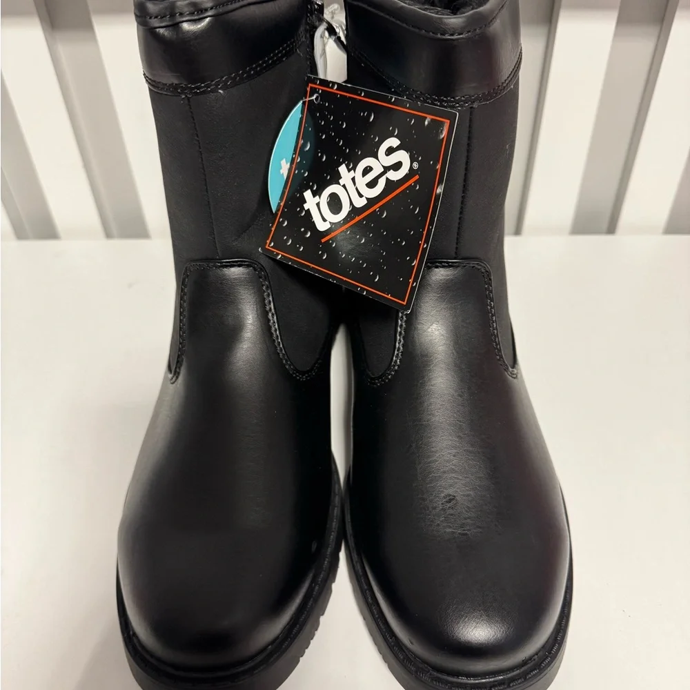 totes Black Men’s Waterproof Rain & Snow Ankle Boots